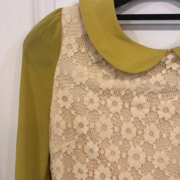 Retro style lace sheath Mini dress. Size L Junior - Picture 2 of 9